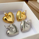 Metal heart earrings