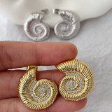 Pave snail earrings
