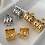 Metal chunky fat earrings
