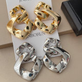 Metal chunky link chain earrings