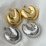Pave chunky metal earrings
