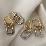 Horseshoe buckle earrings