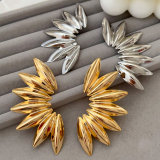 Metal sunflower earrings