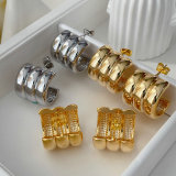 Metal chunky fat earrings