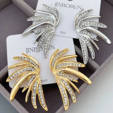 Metal chunky wing earrings