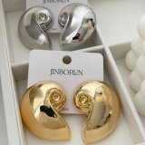Metal chunky snail earrings
