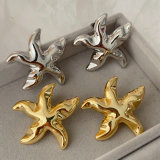 Metal star earrings