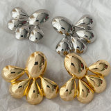 Metal chunky fan earrings