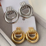 chunky circle earrings