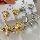 Shell star earrings