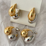Two tone waterdrop earrings