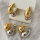 Two tone waterdrop earrings