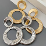 Chunky metal circle earrings