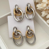 Two tone twist earrings
