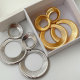 Chunky metal circle earrings