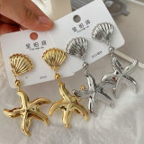 Shell star earrings