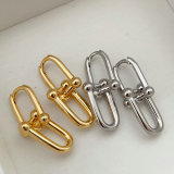 Horseshoe buckle earrings