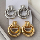 chunky circle earrings