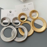 Chunky metal circle earrings