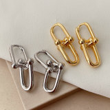 Horseshoe buckle earrings
