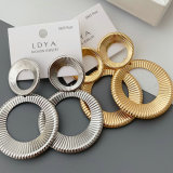 Chunky metal circle earrings