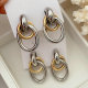Two tone twist earrings