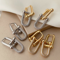 Horseshoe buckle earrings