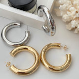 Metal chunky circle hoop