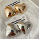 Metal chunky heart earrings
