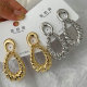 Metal s shape earrings