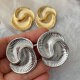 Metal s shape earrings