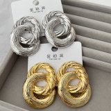 Chunky metal link chain earrings