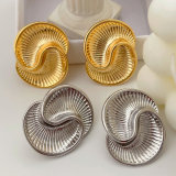 Metal s shape earrings