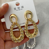 Metal s shape earrings