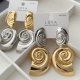 Metal chunky shell shape earrings