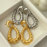 Metal s shape earrings