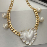 Cuban chain heart necklace