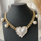 Cuban chain heart necklace