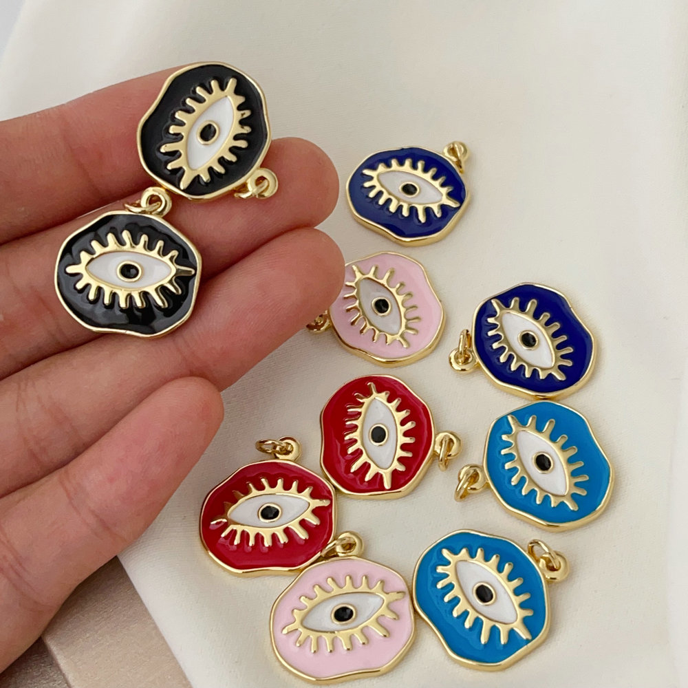 Enamel eye charm