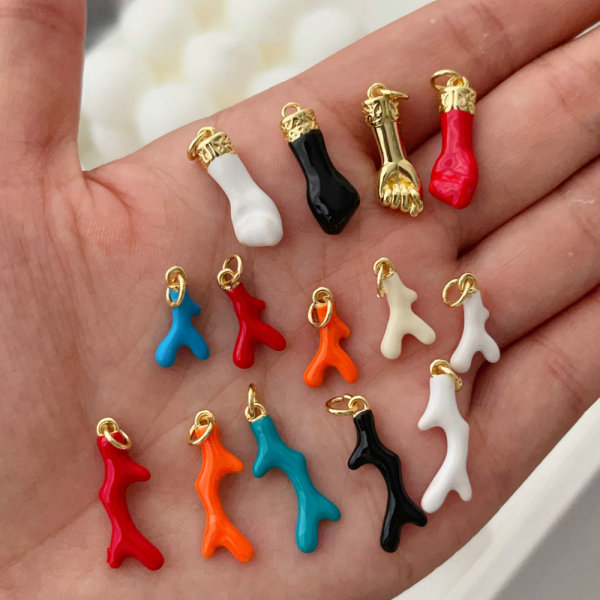 Enamel hand charm