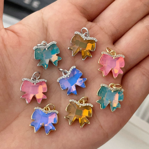 Crystal butterfly charm