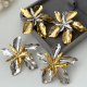 Two tone flower earrings