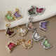 Small crystal butterfly charm