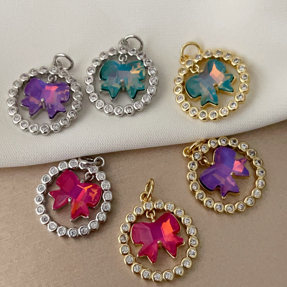Crystal butterfly charm