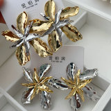 Two tone flower earrings