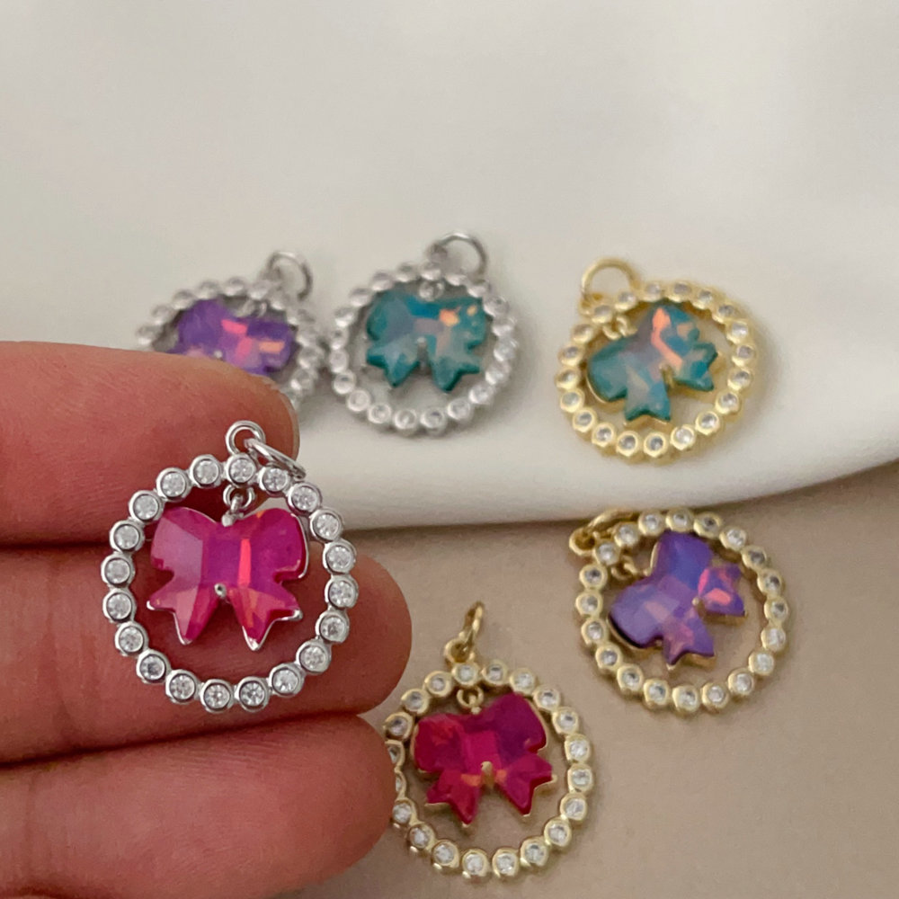 Crystal butterfly charm