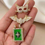 Pave mask charm