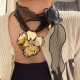 Chunky flower pendant necklace
