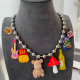 Funny chunky charm bead necklace