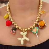 Mix charm bead necklace
